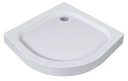 Душовий піддон Eger Tisza 90x90 напівкруглий white 599-0909R, Білий, білий