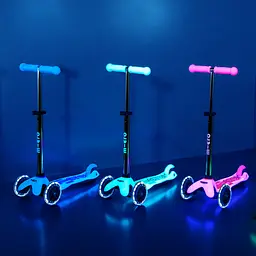 Самокат дитячий Micro Mini Deluxe Glow LED 3-колісний крижаний лайм (MMD216) - мініатюра 10