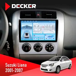 Штатна магнітола Suzuki Liana 2001-2007 Decker D9-010 6x128, DSP, 4G, 2K Decker (НФ-00006703)