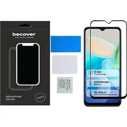 Захисне скло BeCover для Vivo Y02 / Y02A Black (709275) - мініатюра 2