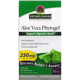 Алое вера фітогель Nature's Answer Aloe Vera Phytogel 250 мг 90 капсул - мініатюра 2