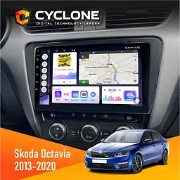 Штатна магнітола Skoda Octavia A7 2013-2020 Cyclone C10-011 4x64, DSP Cyclone (НФ-00005291)