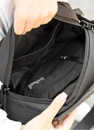 Жіноча сумка через плече бананка Sambag Flex Pro чорна 30 × 17 × 15 см (85451065) - мініатюра 8