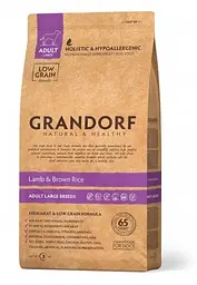 Сухий корм Grandorf Lamb & Brown Rice Adult Large Breeds для собак великих порід від 1 року з ягнятком та індичкою 3 кг (5404009587039)