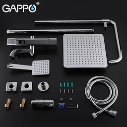 Душова система з термостатом Gappo 1/3 G2491, хром - мініатюра 7
