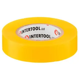 Стрічка електроізоляційна Intertool ізолента 15 м x 17 x 0.15 мм жовта в упаковці 10 шт.
