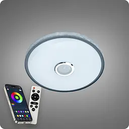 Люстра світлодіодна 517 Dlight RGB з пультом і колонкою 80Вт Білий (02167) - мініатюра 7