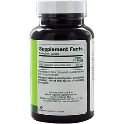 Хлорофіл органічний NaturesPlus 60 капсул - мініатюра 2