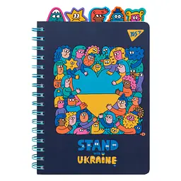 Блокнот YES А5/96 Stand with Ukraine клітинка (151838)
