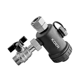 Фільтр компактний магнітний для котла Koer KR.1274 - 3/4" з краном (Pa-Gf) KR5679 - мініатюра 3