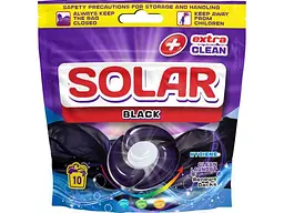 Капсули для прання SOLAR 10шт Капсули Black для прання Темних речей