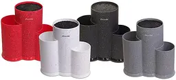 Колода для ножів Brash Stand потрійна пластикова Kamille Ø22х11 см Ø16х11 см kuh0007465 - мініатюра 2