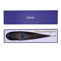 Лоскітка LOCKINK SEVANDA Natural Peacock Flirting Feather Tickler, пір’я павича та страуса - мініатюра 8