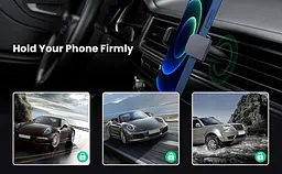 Автомобільне кріплення для смартфона 4.7-7.2 (На решітку) LP120 Ugreen Косм. Сіре - мініатюра 10