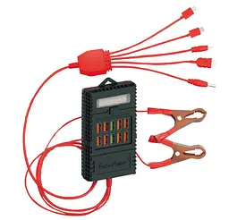 Зарядний пристрій 10xUSB2.0 Voltronic ZS09-05, ліхтарик, з крокодилами живлення 12 В