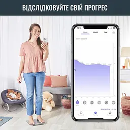 Ваги підлогові Tefal Goodvibes Life Bluetooth 160 кг AAAx3 в комплекті скло сірі - мініатюра 5