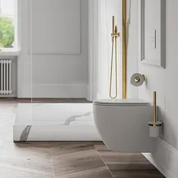 Йоржик для унітазу Omnires Darling gold DA70620GL, Золотий - мініатюра 3