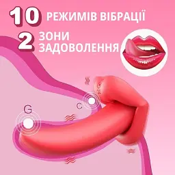 Вібратор-язичок I’MCUM LoveTongue 10 режимів вібрації Червоний (IM-ZDB373) - мініатюра 8