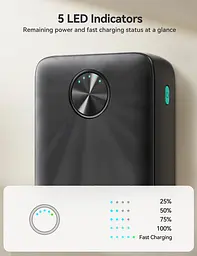 УМБ Joyroom 20000mAh 22,5W PD,QC3.0, 2xUSB-A, USB-C In/Out Black - мініатюра 8