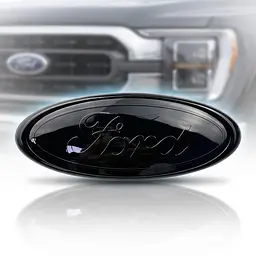 Емблема Ford чорна 150x60 мм пластик метал на скотчі (OEM: 1108560) - мініатюра 2