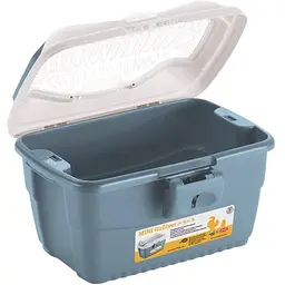 Переноска для тварин Stefanplast Mini Gulliver до 2.5 кг біла з синім (96147) - мініатюра 2