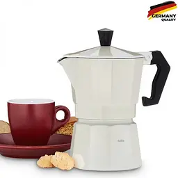 Кавоварка гейзерна KELA Italia 150 мл 3 чашки (10550) бежева - мініатюра 2