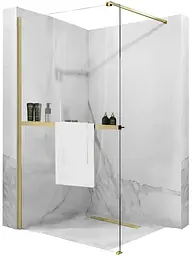 Полиця Rea Evo на душову стінку brushed gold REA-46000, Золотий - мініатюра 2