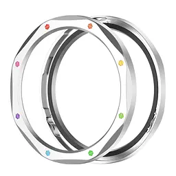 Безель металевий Sikai для смартгодинника Xiaomi Watch S3/S4 Silver-multicolor + захисне скло - мініатюра 6