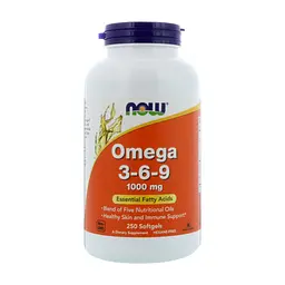 Жирні кислоти Now Foods Омега 3-6-9 1000мг, 250 желатинових капсул (NOW-01837)