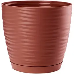 Горщик для квітів Form-Plastic Sahara mini-19 з підставкою 3.4 л марсала (3040-057)