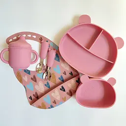Набір для прикорму Мишки BPR img_e5358 залізні прибори рожевий (дитячий) Blush