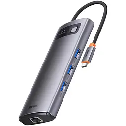Перехідник HUB Metal Gleam Series 7-Port Clarity (Type-C to HDMI+USB3.0*3+PD+SD/TF) (B000307) Baseus teh0030568