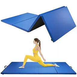 Мат гімнастичний складаний 4FIZJO XL 240 x 120 x 5 см Blue (P-5907739319715) - мініатюра 5