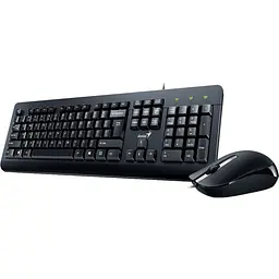 Комплект клавіатура та миша GENIUS KM-160 USB black, UKR - мініатюра 1