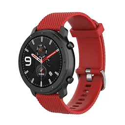 Ремінець силіконовий 20 мм для Samsung Galaxy Watch 42/3 41 мм/Active/Active 2 BeWatch GT Червоний (1011403) - мініатюра 3