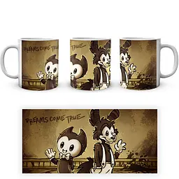 Чашка Bendy and the Ink Machine Бенді та чорнильна машина BIM 02.03 330 мл білий - мініатюра 4