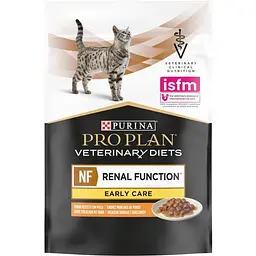 Уцінка. Набір паучів Purina Pro Plan Veterinary Diets NF Renal Function Early Care при патології нирок з куркою 10 шт. х 85 г  - мініатюра 3