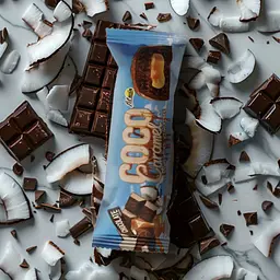 Кокосово-карамельний батончик FitWin Coco Caramel No Sugar Added, 40 грам без доданого цукру - Шоколад