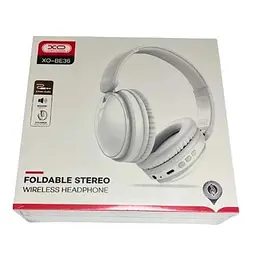 Навушники бездротові XO BE36 Bluetooth накладні білі (6920680831890) - мініатюра 4