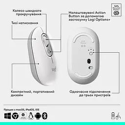 Миша Logitech POP with emoji Offwhite (L910-007411) (7031691) - мініатюра 4
