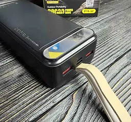 Повербанк Power Bank AWEI PA-12 портативна батарея швидка зарядка 22.5W 30 000 mAh Чорний - мініатюра 3