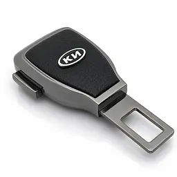 Заглушка перехідник ременя безпеки з логотипом Kia New Темний хром 1 шт