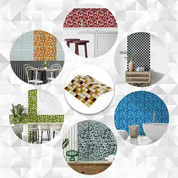 Мозаїка дзеркальна Wall Sticker 298х298х4.5 мм Коричнева SW-00002363 - мініатюра 4