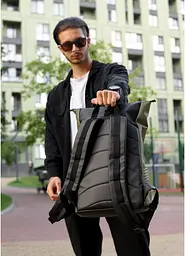 Чоловічий рюкзак Sambag RollTop X хакі 41 х 27 х 18 см (24320119m) - мініатюра 9
