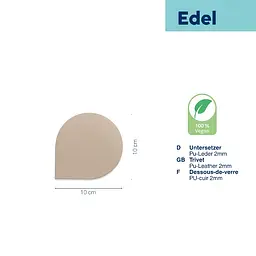 Підставки під чашку Kela Edel 10х10 см 4 шт. бежеві (12668) - мініатюра 2