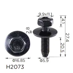 Гвинт з шайбою Ford, Chevrolet, Citroen, Peugeot (11501188, 692254, 11503834, 20351035, 19837) (H2073)