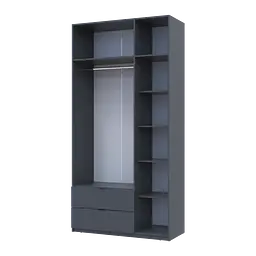 Розпашна Шафа для одягу Doros Лукас Графіт 3ДСП 120х50х240 (80737797) - мініатюра 3