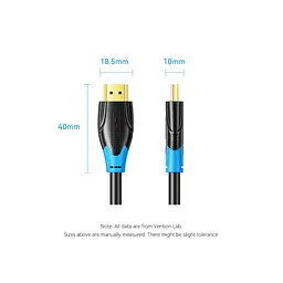 Кабель мультимедійний HDMI M to HDMI M 20.0m black Vention (AACBQ) - мініатюра 11
