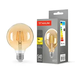 LED-лампа Titanum Filament G95 6W E27 2200K бронзова (25528-000)