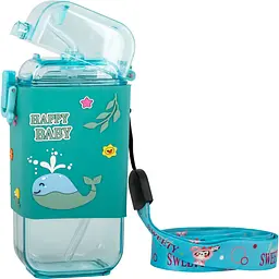 Поїльник тритановий Baby Team з силіконовою трубочкою та ремінцем 225 мл. (5091) - мініатюра 4